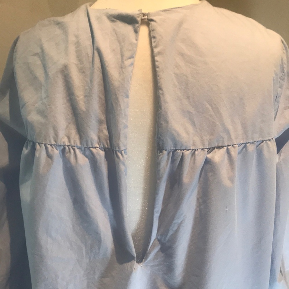 “WILFRED” LESSINE Blue Smock Dress . - Picture 11 of 16